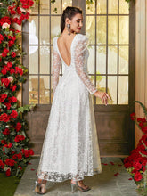 Double Crazy Women's Floral Mesh Puff Long Sleeve Evening Party Dress